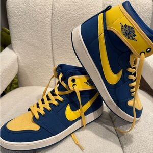 Nike Jordan 1 Retro AJKO High 'Laney' True Blue/Topaz Gold Size 11